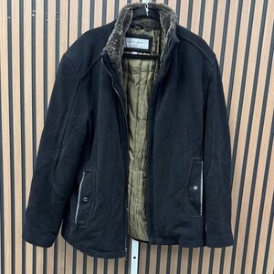 Marc New York Black Jacket with Fur Trim